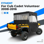 Soft Doors Cab Enclosure for Cub Cadet Volunteer (2008–2016)