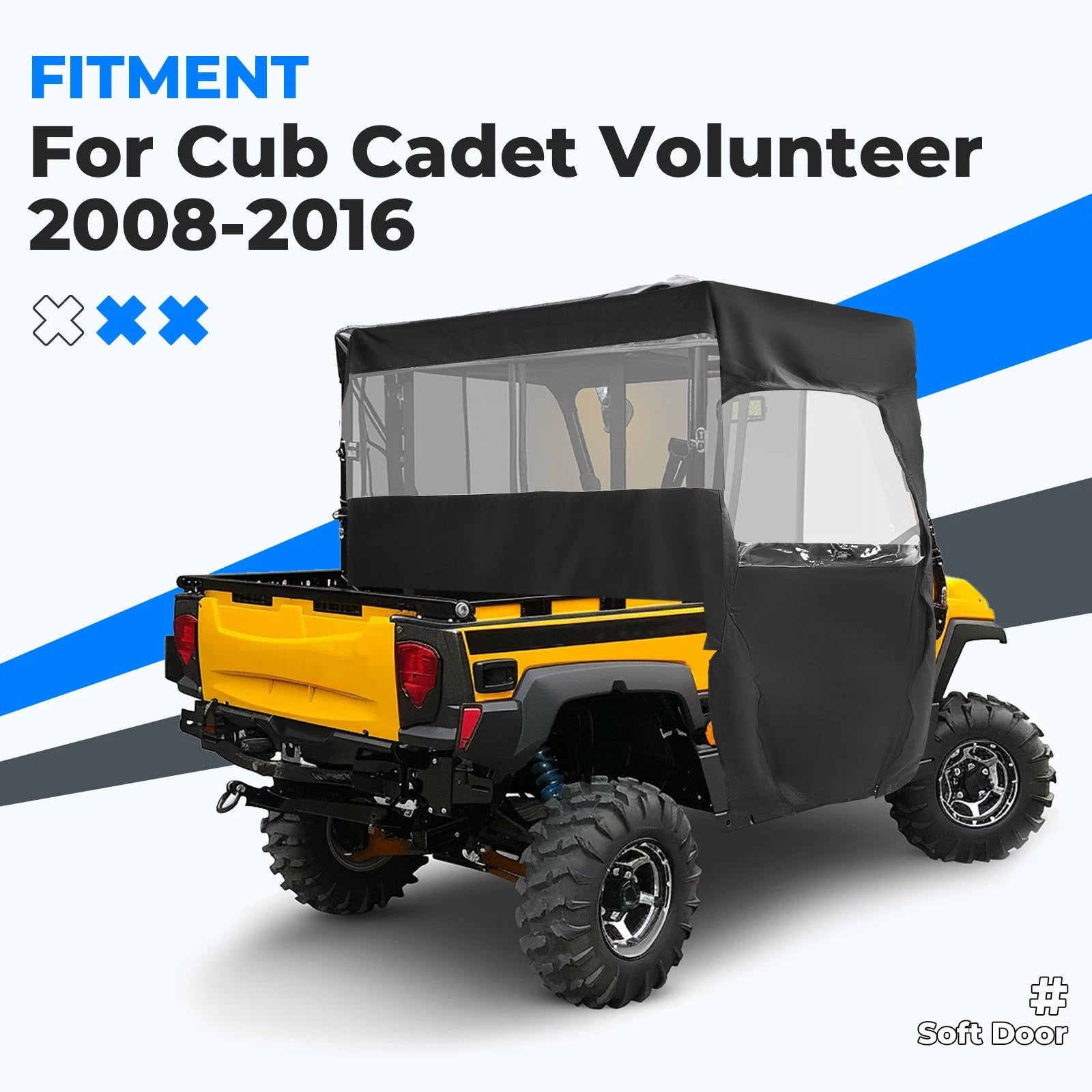 Soft Doors Cab Enclosure for Cub Cadet Volunteer (2008–2016)