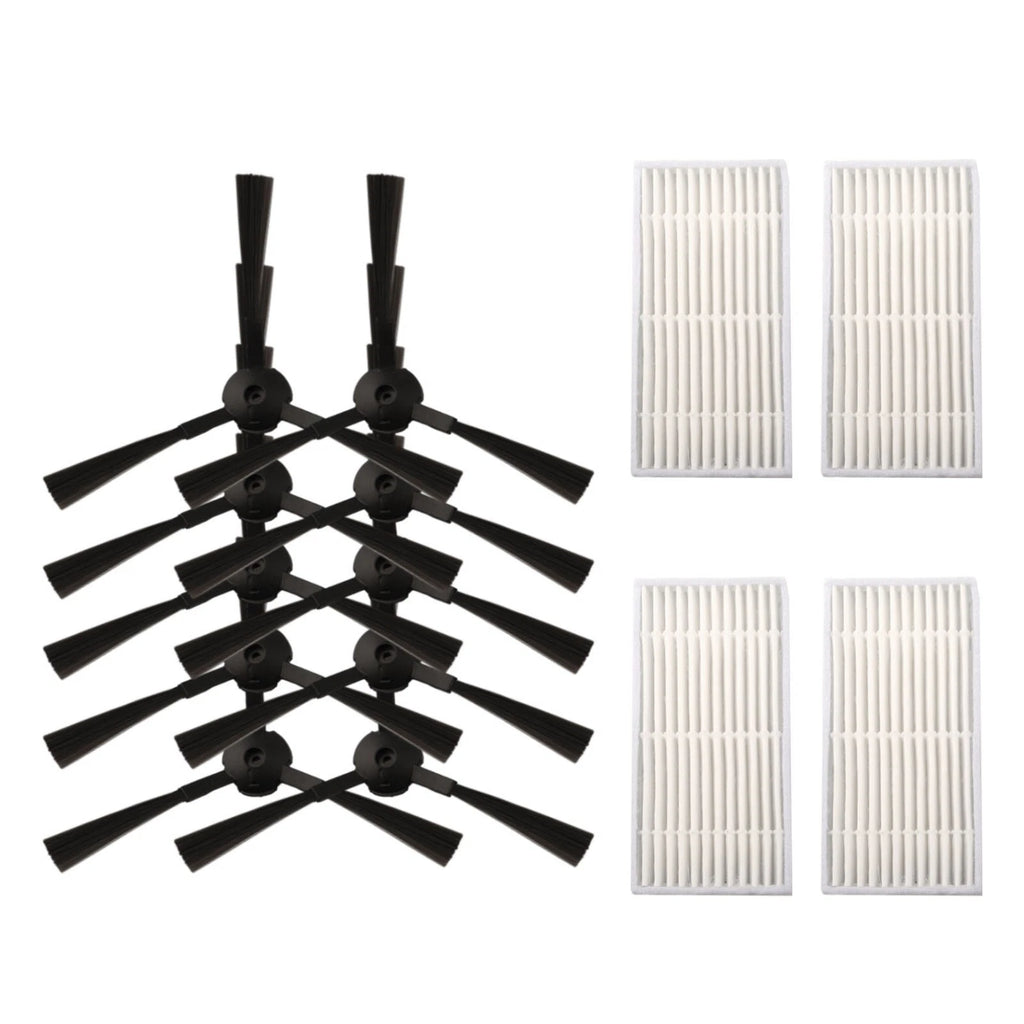 10pcs Side Brush & 4pcs Filter Mesh for Ariete Briciola 2711-2717 (2019)