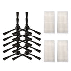10pcs Side Brush & 4pcs Filter Mesh for Ariete Briciola 2711-2717 (2019)