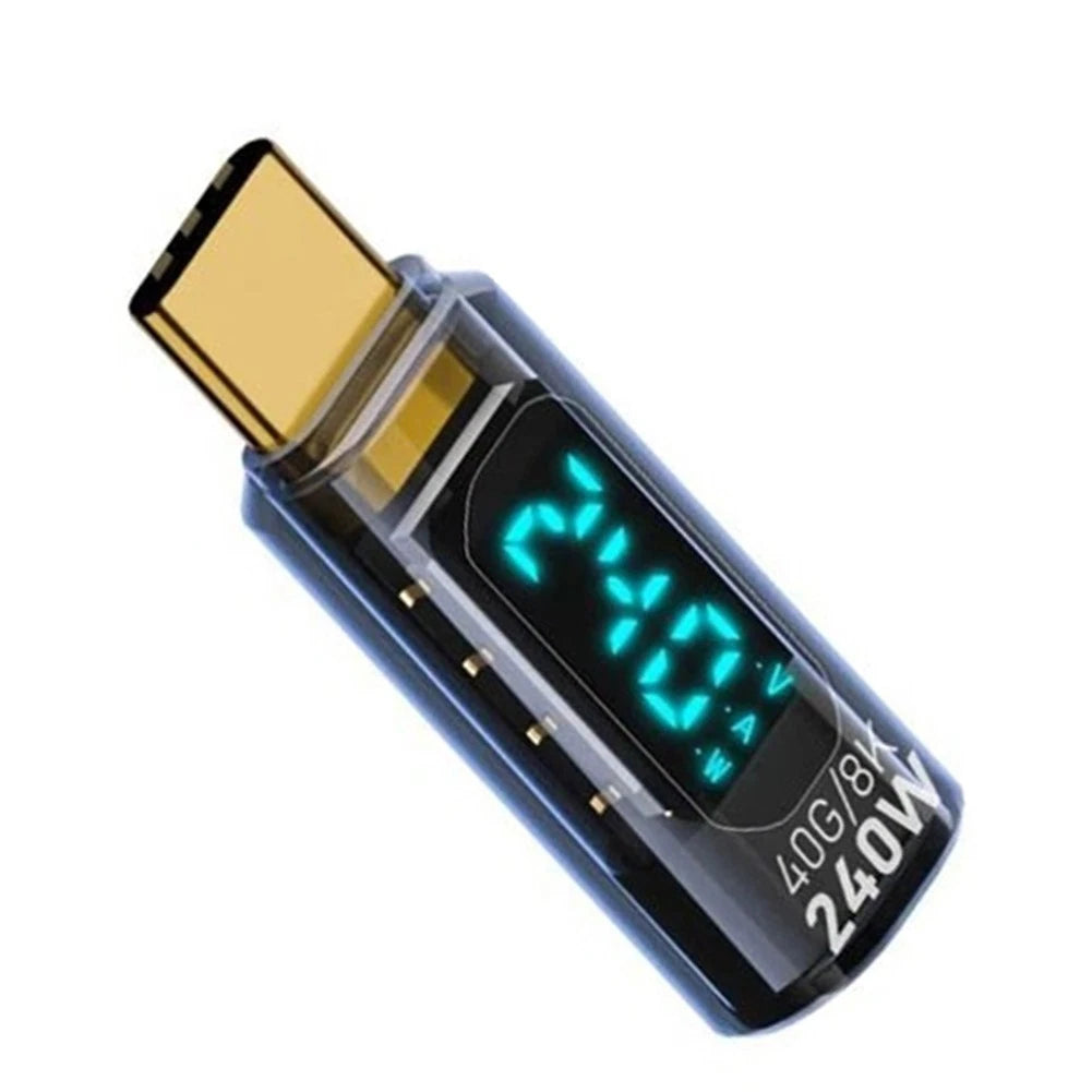 2X 240W USB C Adapter with LED Display for Fast Charging and Data Transfer