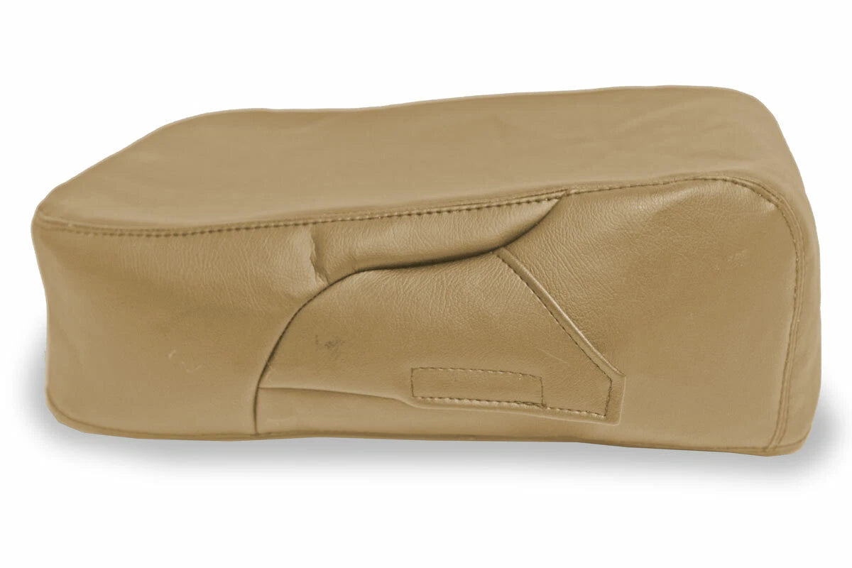 Console Lid Jump Seat Cover for Chevrolet Silverado (2007–2013) Beige PVC Leather