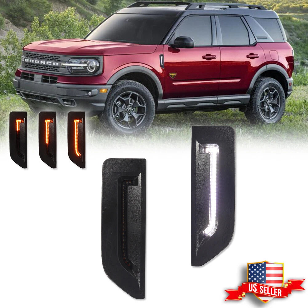 Switchback Sequential Signal LED Side Marker Lights for Ford Bronco Sport (2021–2024)