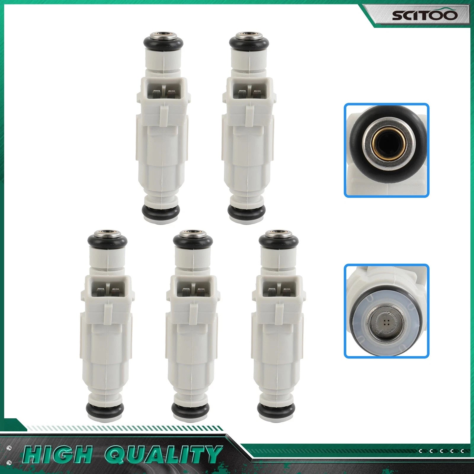 Set of 5 Fuel Injectors for Volvo V70 C70 S70 (1998–2000) 2.3L DOHC