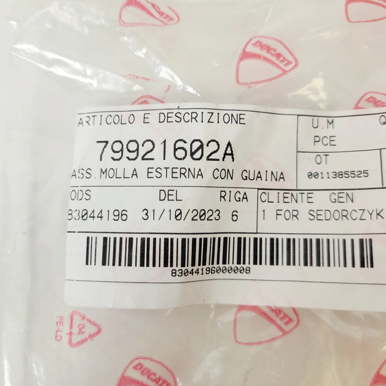 Complete Spring for Ducati DesertX, Hypermotard, Monster, Multistrada (OEM)