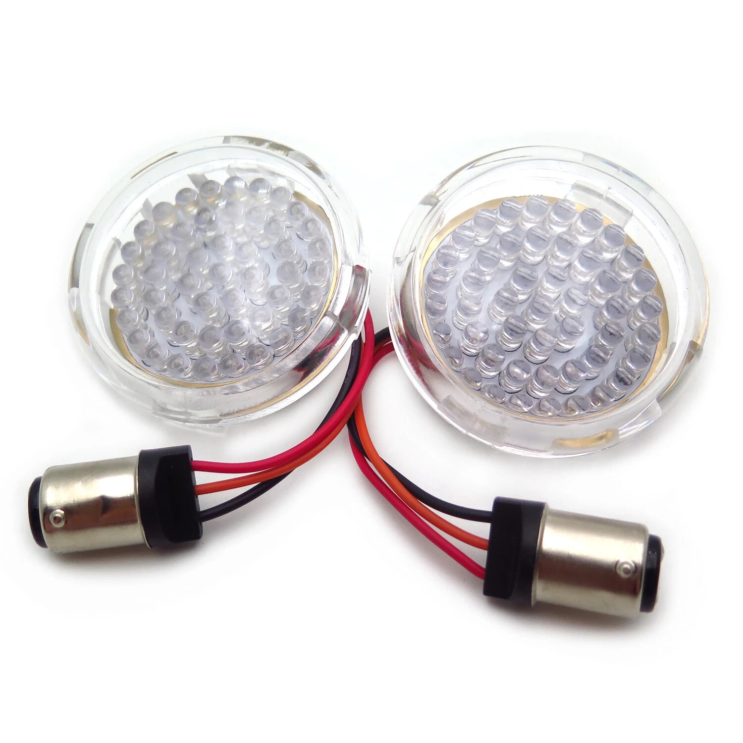 2" Bullet Red LED Turn Signal Lights for Harley Touring (Fits 1157)