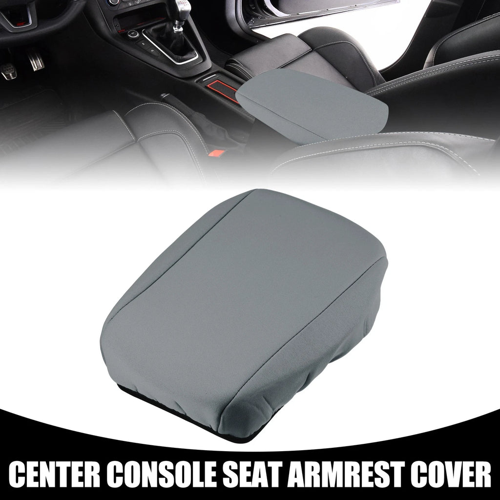 Center Console Lid Armrest Cover for Ford Focus (2010–2015) Neoprene Gray