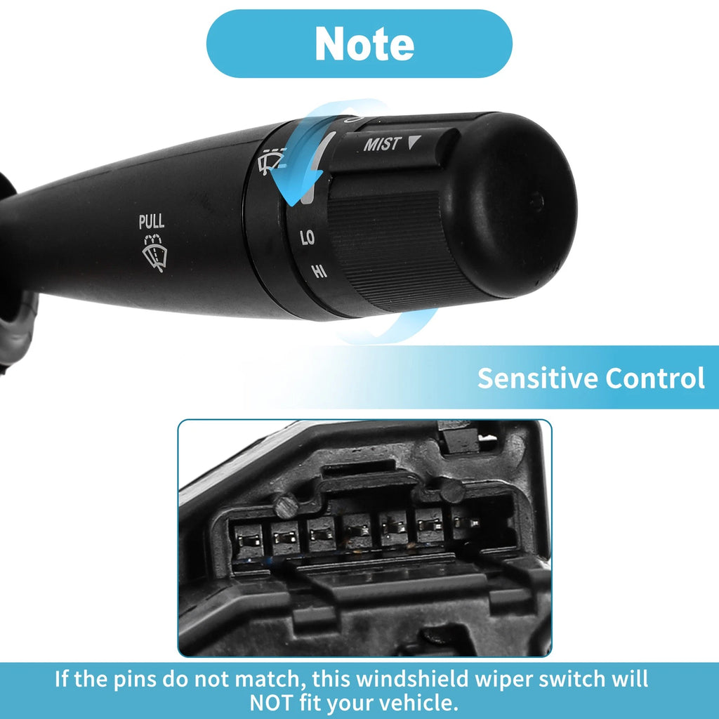 Windshield Wiper Control Switch for Chrysler 200 (2011–2014) No. 5183955AA