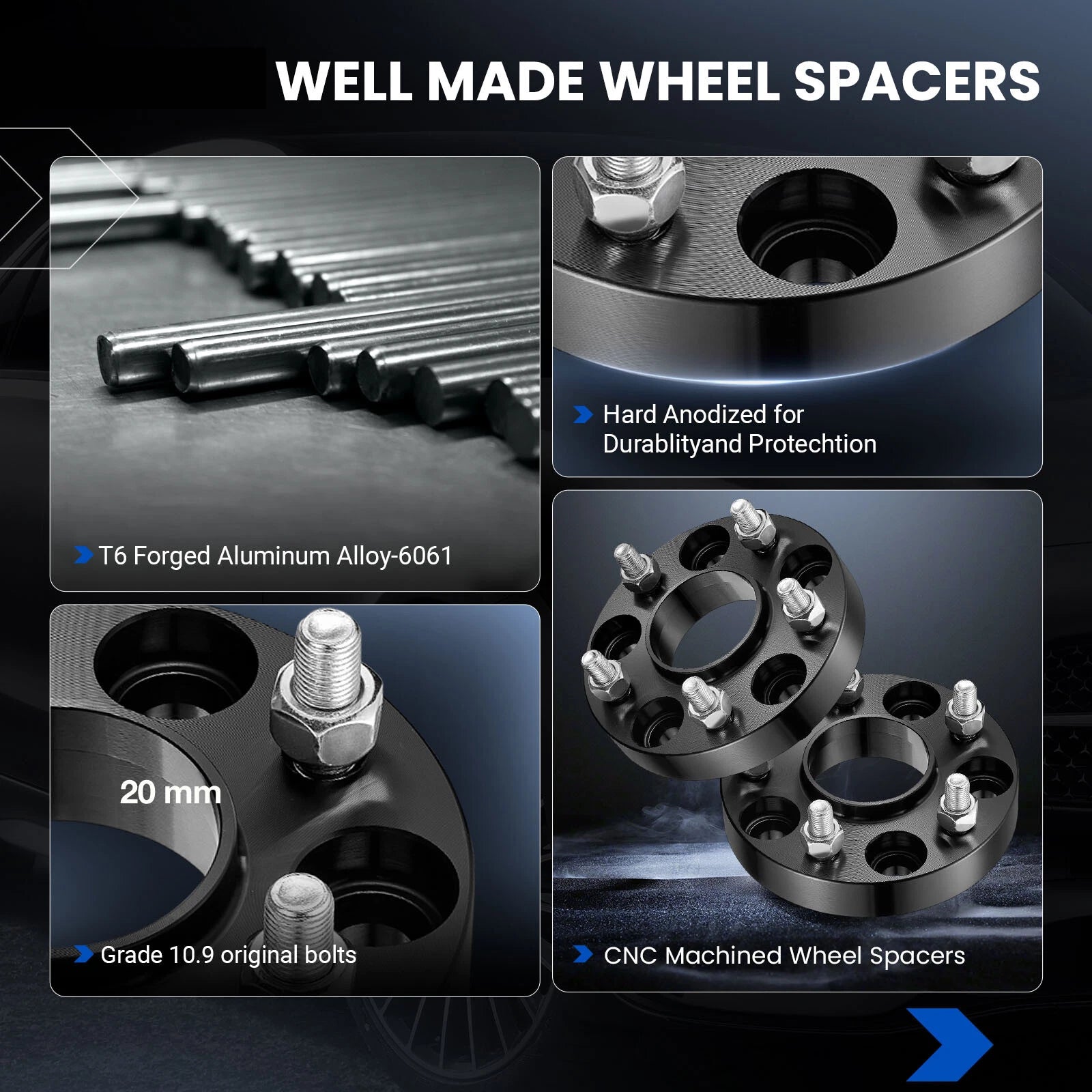 2X 20mm Hubcentric Wheel Spacers for Nissan Quest (2004-2017)