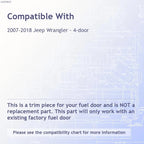 Chrome Fuel Gas Door Ring Replacement for 2007-2018 Jeep Wrangler