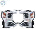 2X Chrome LED Headlamps for Ford F250 F350 Super Duty (2020–2022)