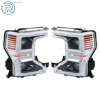 2X Chrome LED Headlamps for Ford F250 F350 Super Duty (2020–2022)