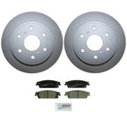 Rear Brake Kit 345mm Disc Rotors & Ceramic Pads for Cadillac Chevrolet GMC
