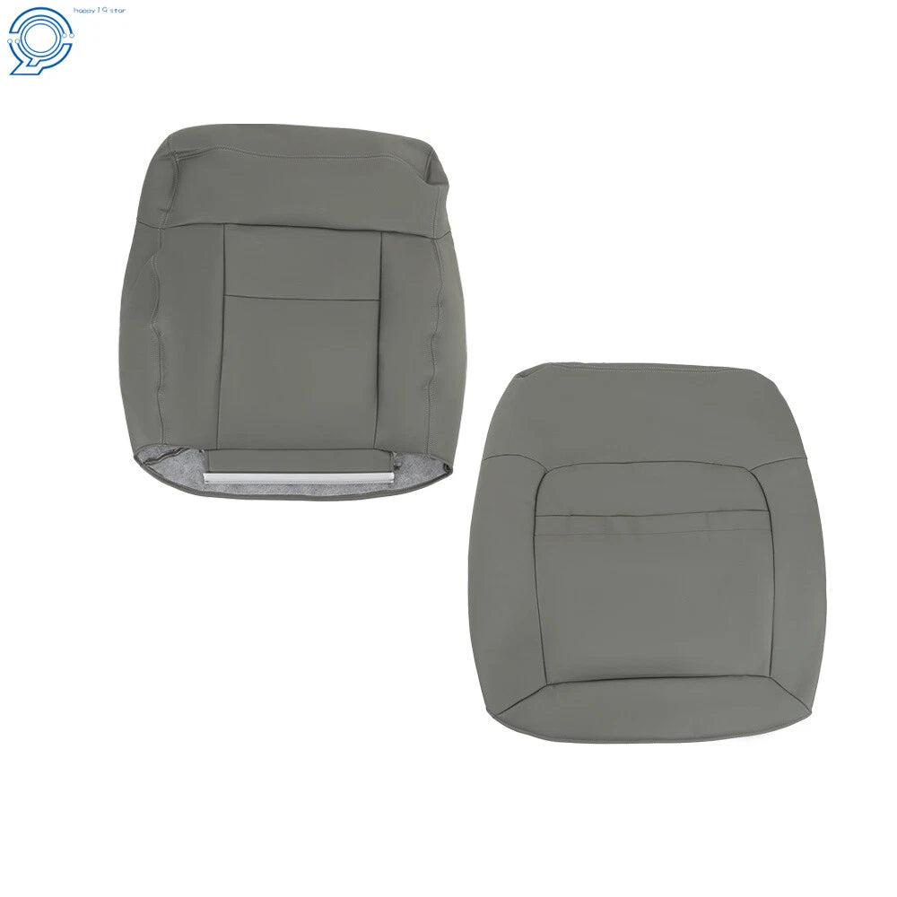 Set of 2 Leather Seat Covers for Ford F150 Lariat XLT (2004–2008) Gray