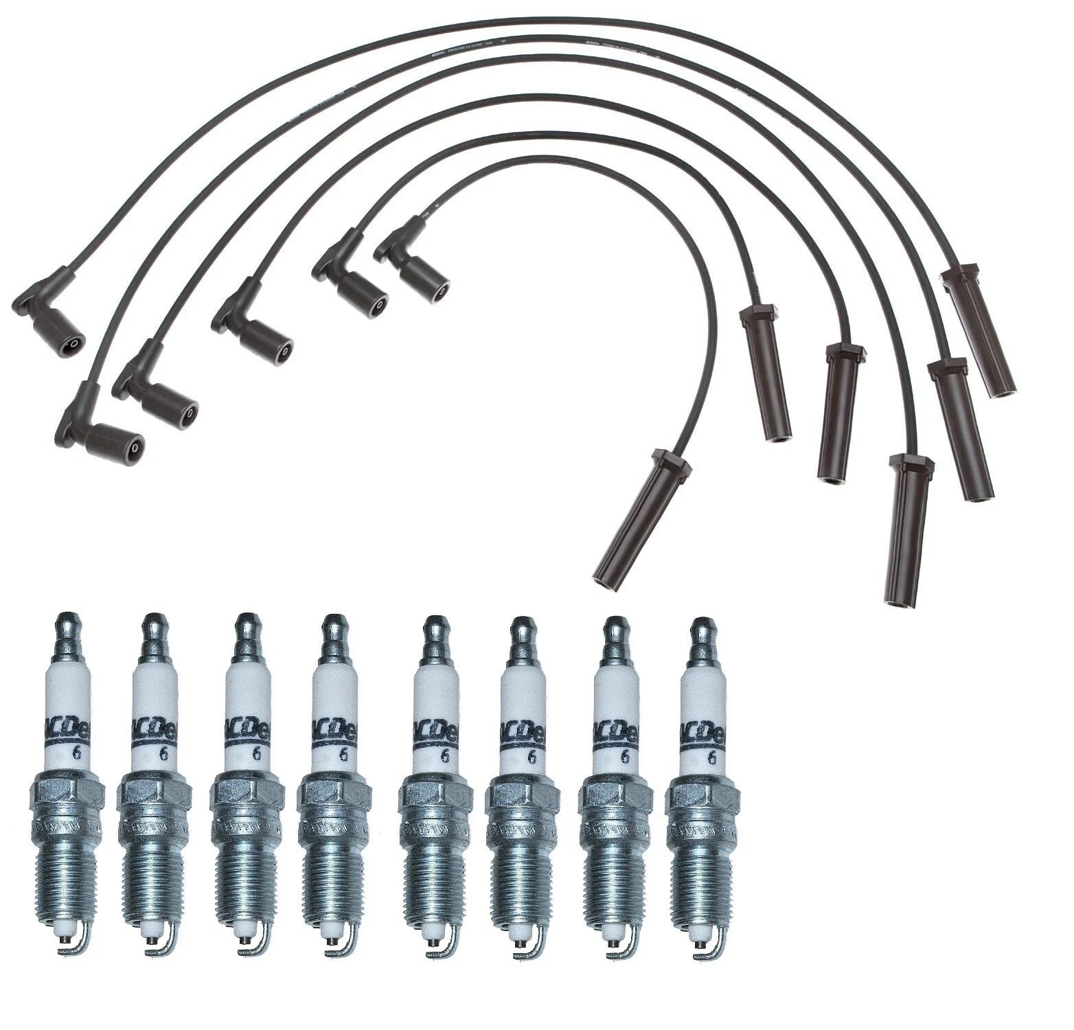 Pro Ignition Wire Set & ACDelco Rapidfire Spark Plugs for Chevy GMC V8