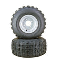 Set of 2 WANDA ATV Golf Cart Tires & Wheels 18X9.5-8 4PR 4x4" Silver Wheel