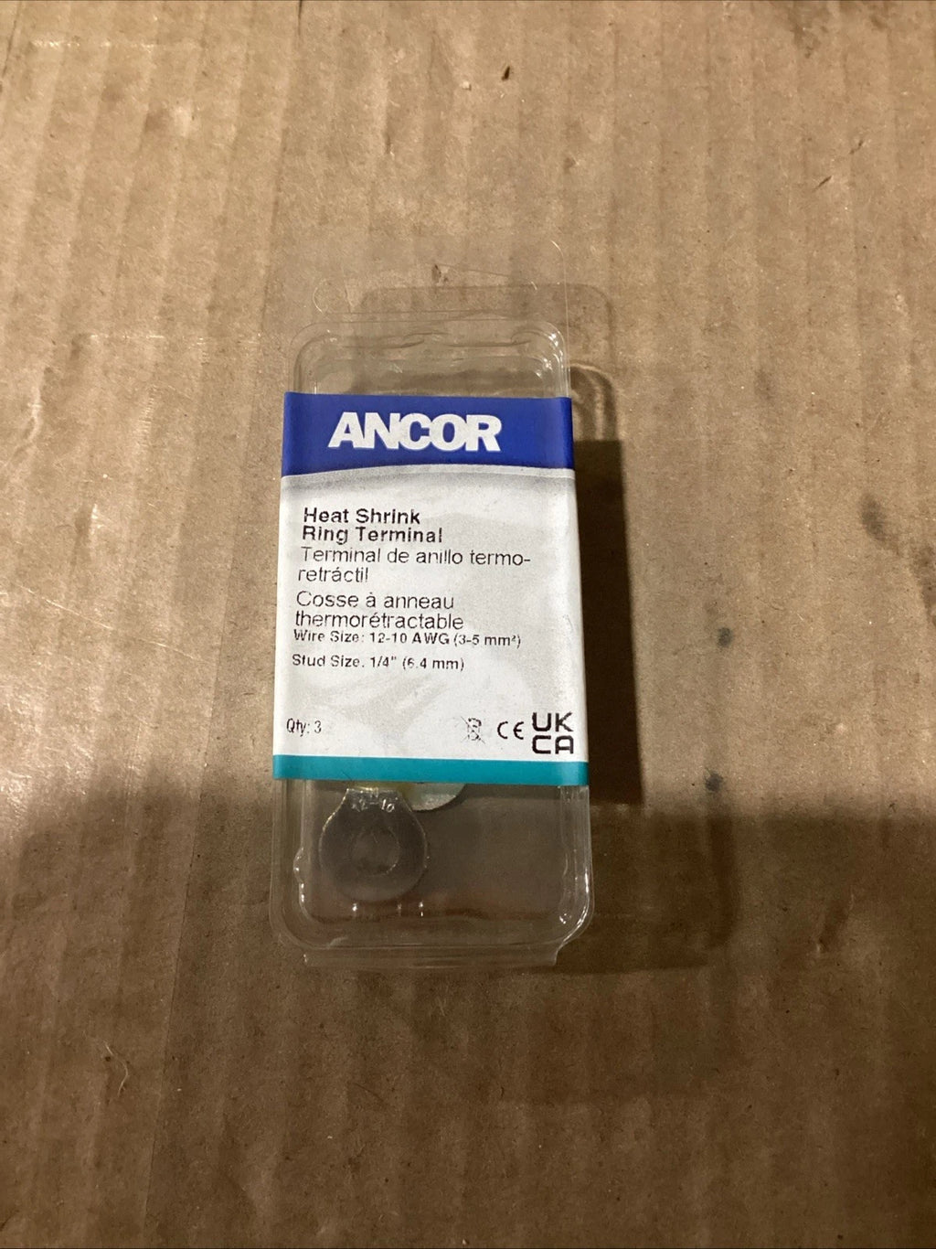 Set of 3 Heat Shrink Ring Terminals for Ancor 312403 (12-10 AWG)