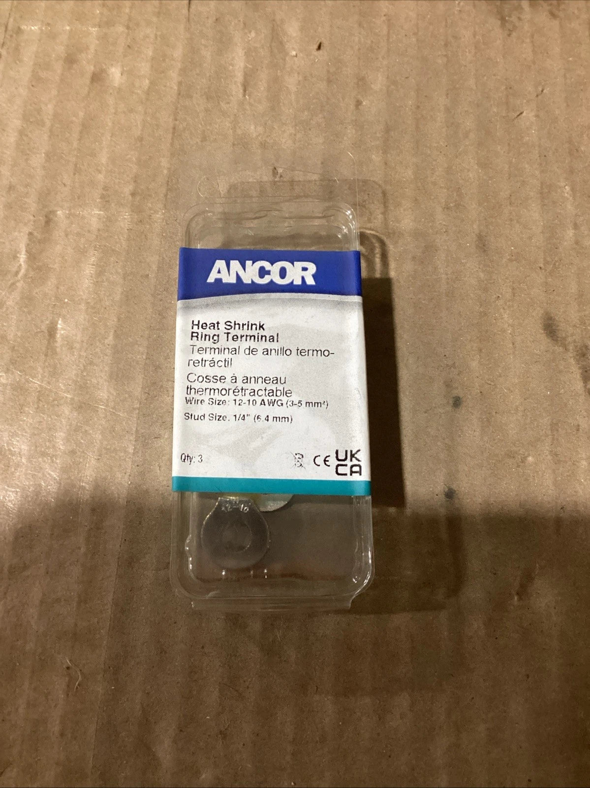 Set of 3 Heat Shrink Ring Terminals for Ancor 312403 (12-10 AWG)
