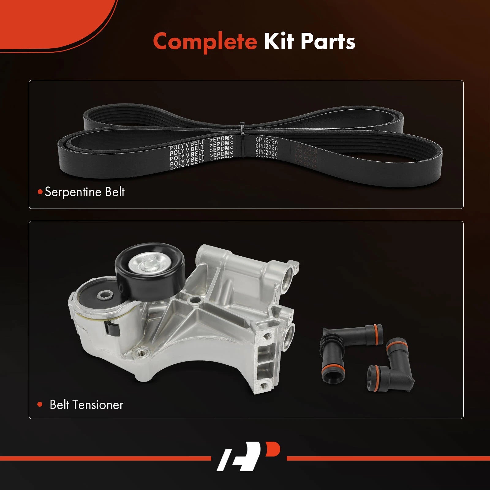 2X Serpentine Belt Drive Component Kit for Buick Lucerne (2006-2008)