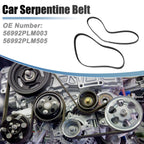 Set of 1 Serpentine Belt for Honda Civic (2001–2005) No. 56992PLM003/56992PLM505