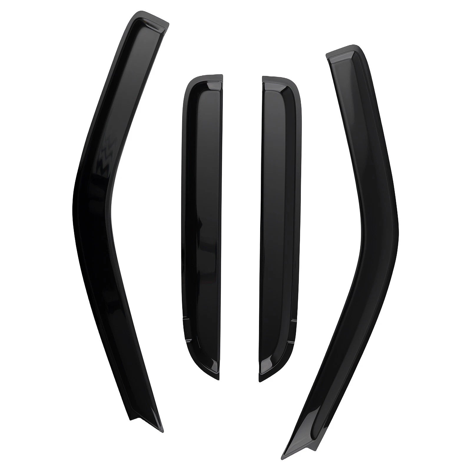 Set of 4 Rain Guard Window Visors for Honda CRV (1997–2001) Black Acrylic