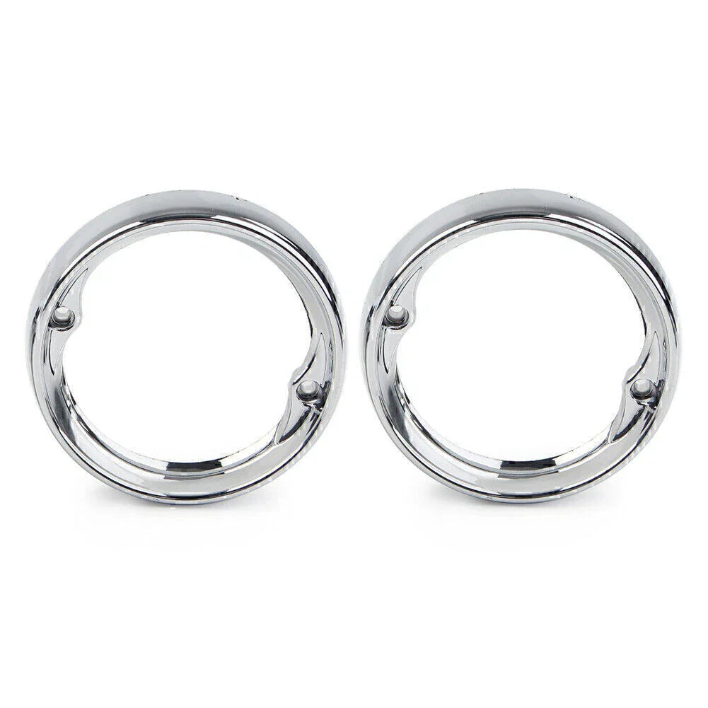 Chrome Deep Dish Turn Signal Bezels  for Harley Road King FLHR (1994-2023)