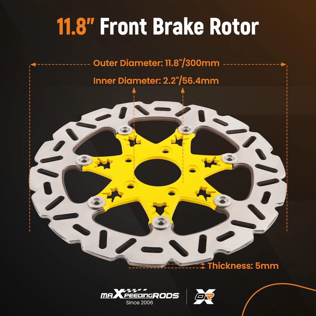 11.8" Floating Front Brake Rotor Disc for Harley-Davidson Dyna (2006-2017)