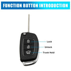 Key Fob Shell Case for Hyundai Santa Fe (2013–2015) 3 Button 609876227872