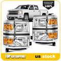 Headlight Assembly for Chevy Silverado 1500 2500 (2014–2015) Left + Right