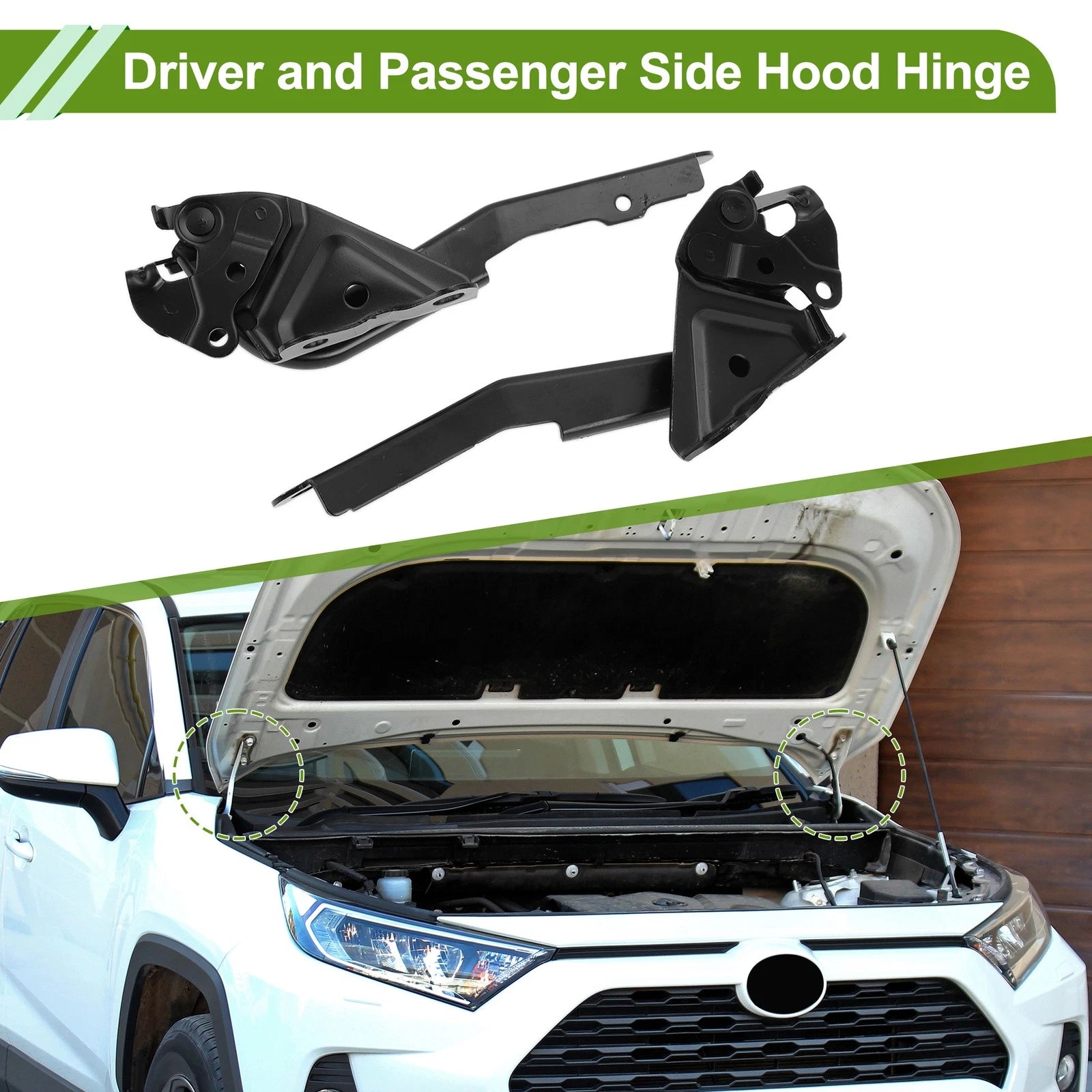 Hood Hinges Set of 2 for Toyota Highlander (2008–2013) No. 534100E060