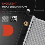Radiator with Oil Cooler for Mercedes-Benz C230 (1999–2000)