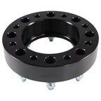 Set of 4 Wheel Spacers 2" for Bobcat Case CAT 8 Lug (8x8") 9/16x18 Black