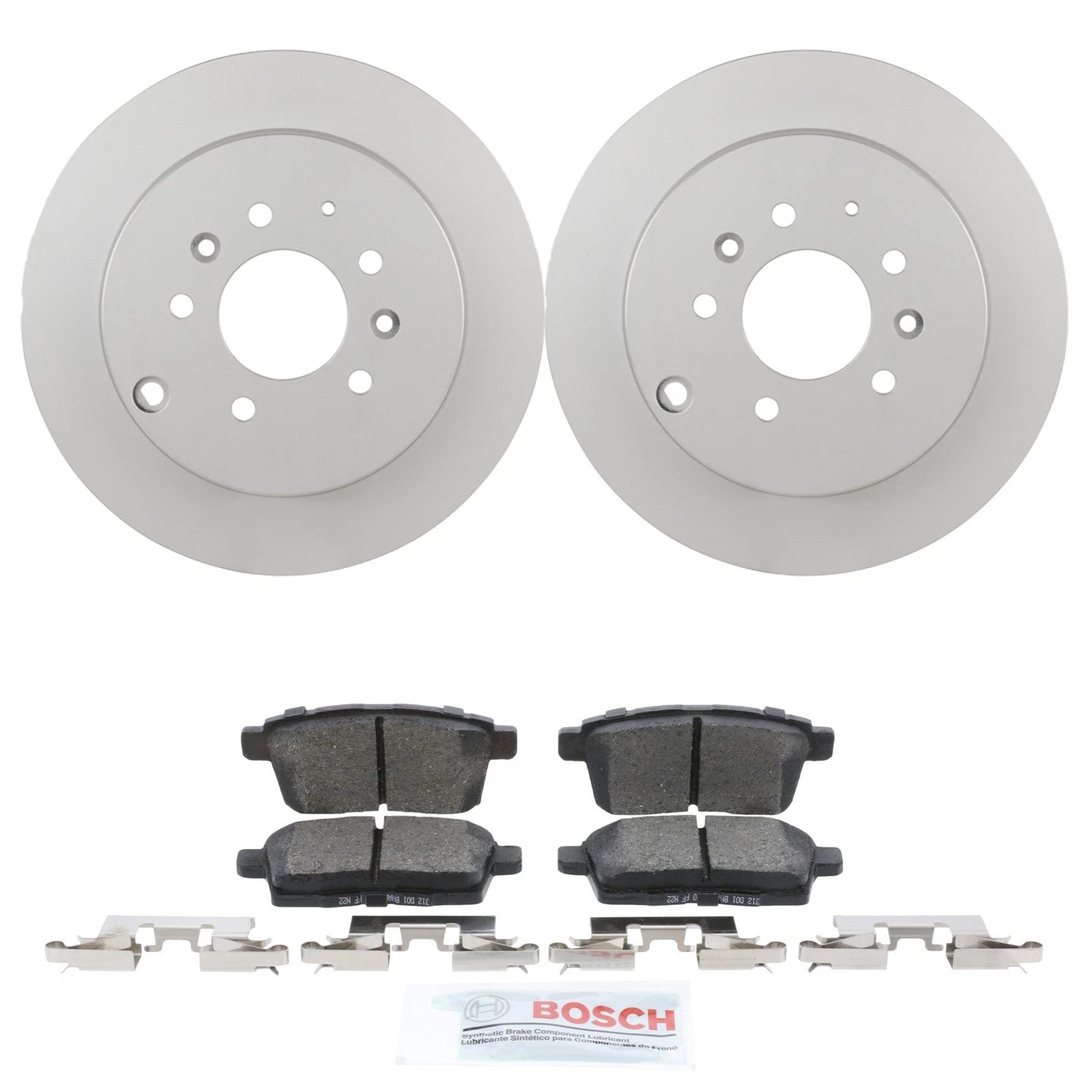 Set of 2 Bosch Rear 302mm Disc Brake Rotors & Ceramic Pads for Mazda CX-7 (2007–2011)