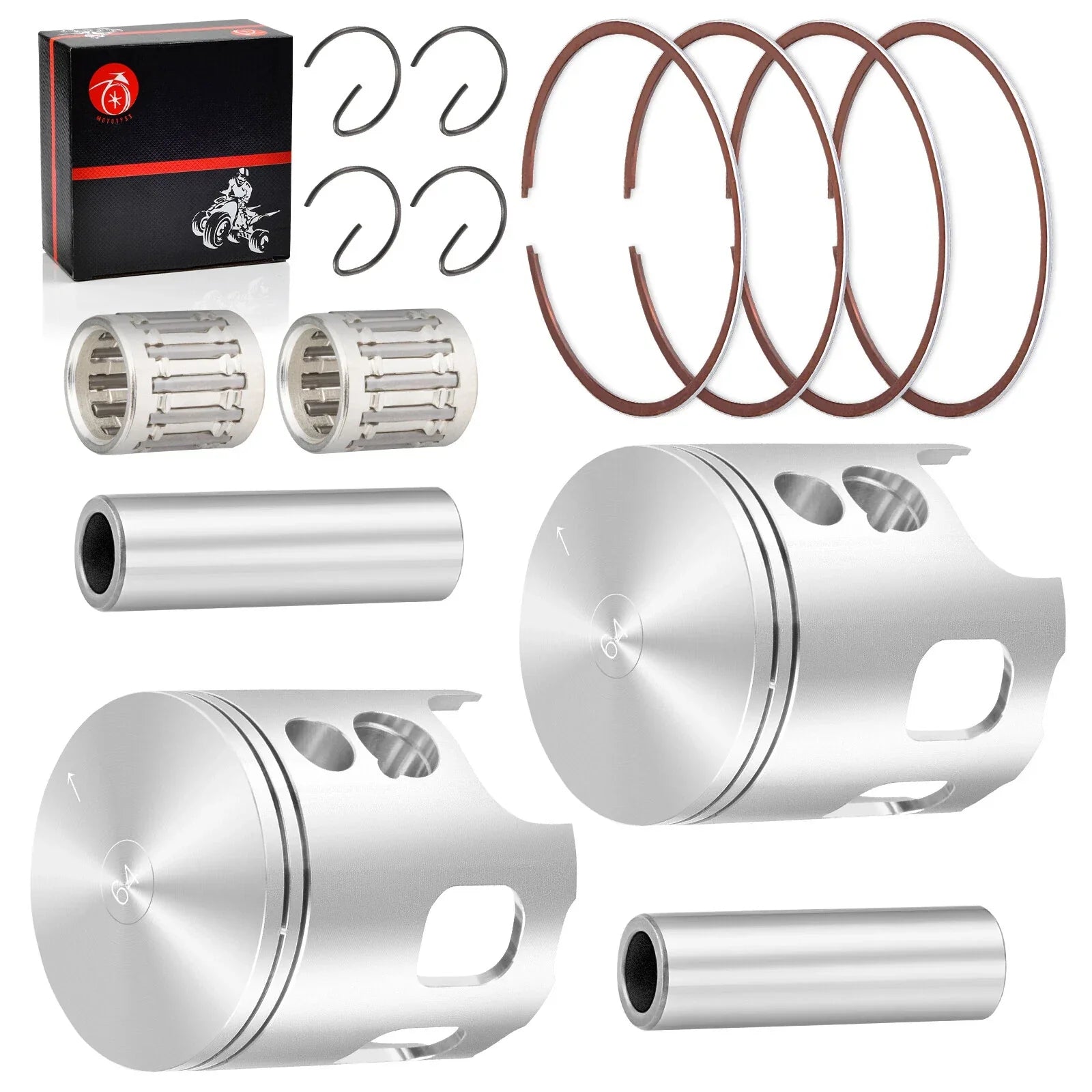 Pistons & Ring Bearing Kit 64mm for Banshee 350 (1987–2006)