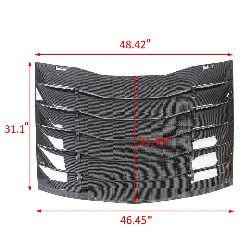 Carbon Fiber Rear Window Louvers for Dodge Charger (2011-2023)