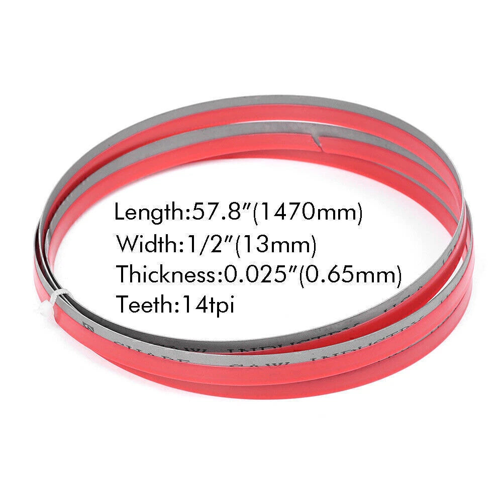 Set of 2 M42 Bi-metal Bandsaw Blades 57.8" x 1/2" x 14TPI for Metal Cutter