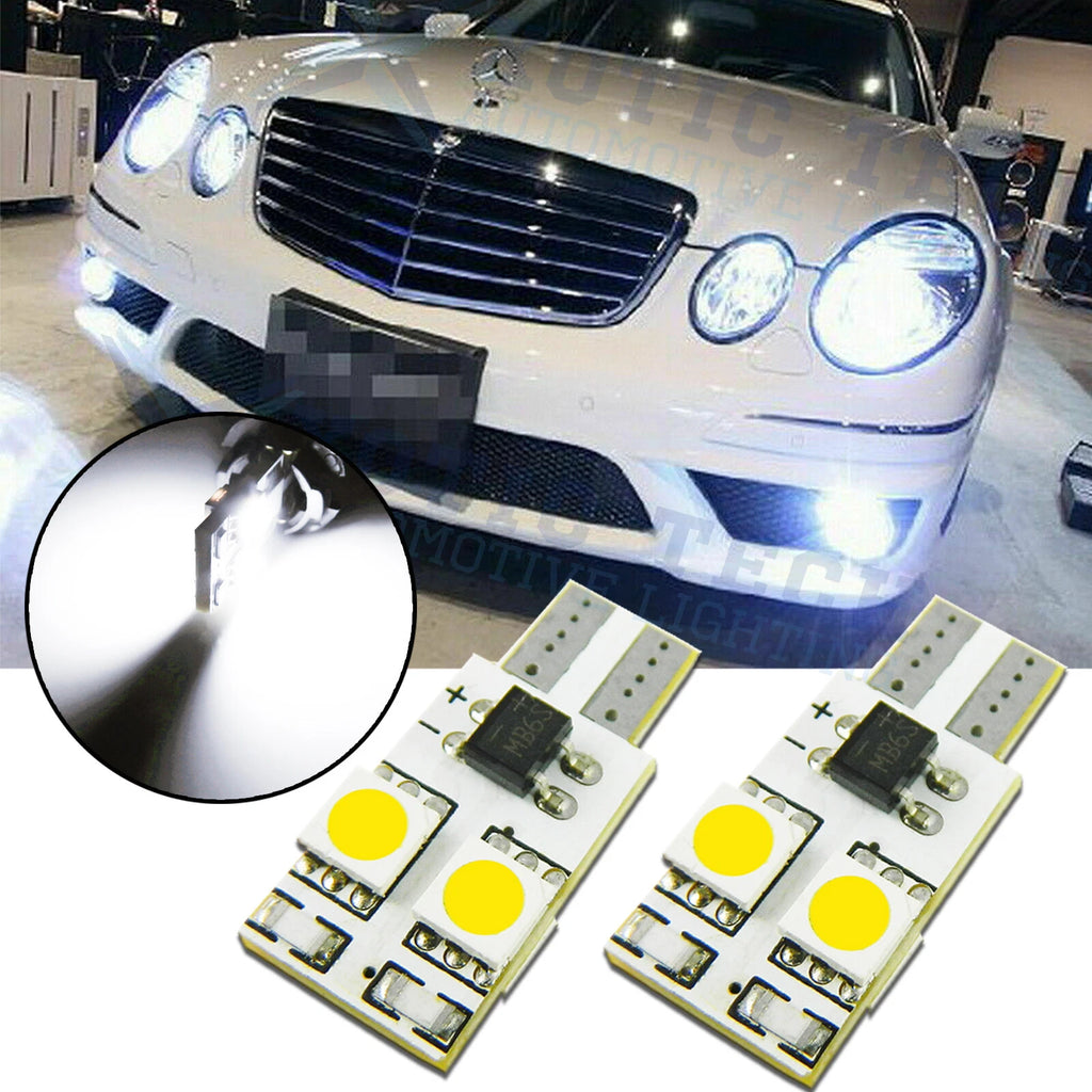 2x Xenon White Canbus Error Free W5W 2825 LED Parking Lights for Mercedes (2017–2017)