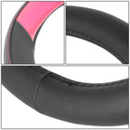 Steering Wheel Cover for Universal Fit (14.5"-15", Red, Perforated Leather)