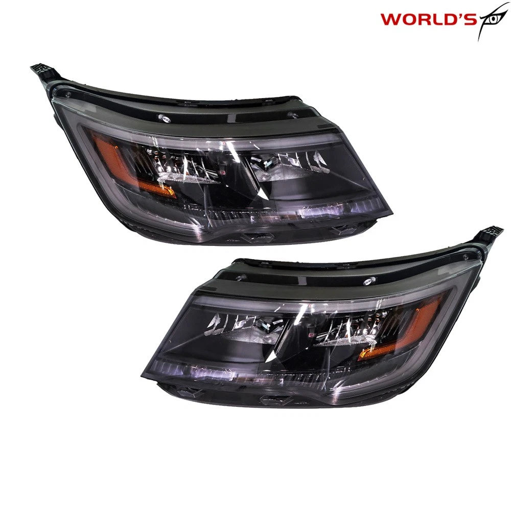 Set of 2 Halogen Headlights with LED DRL for Ford Explorer Sport (2016–2018)