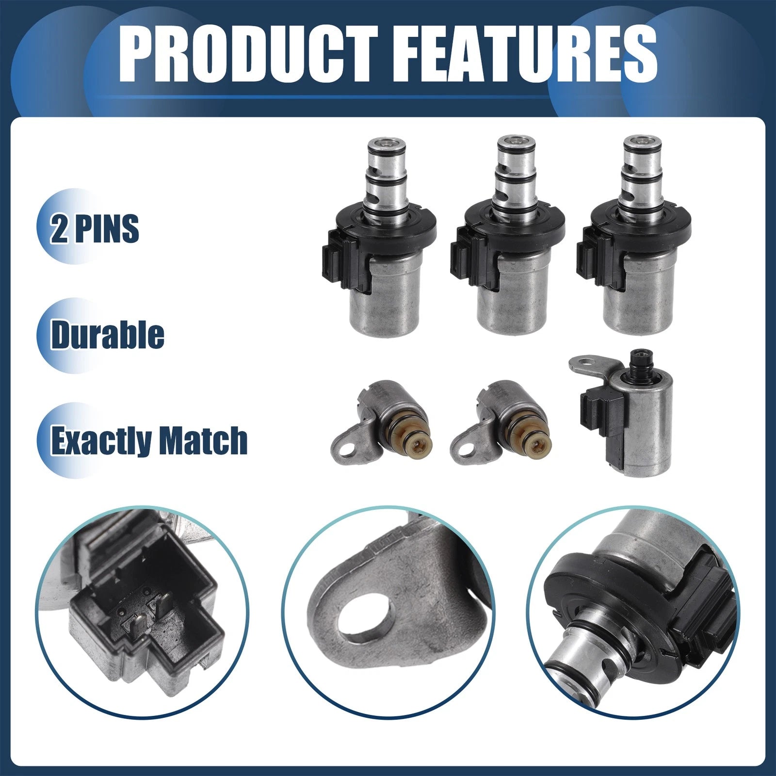 Set of 1 Transmission Solenoid for Mazda CX-7 (2012) & Ford Focus (2000–2012)