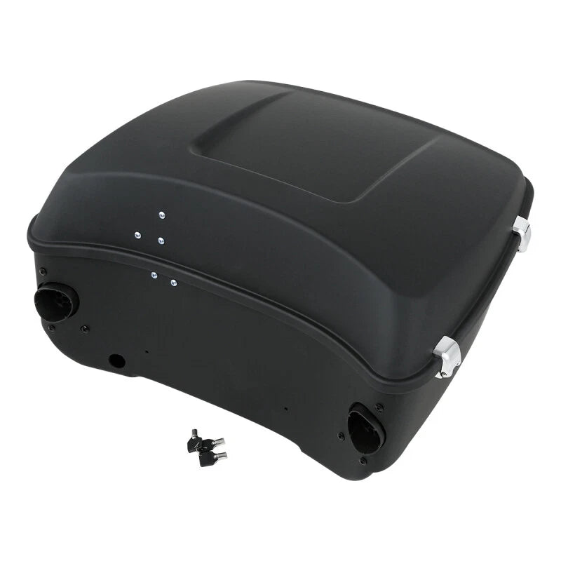 Matte Black Trunk Backrest Pad Rack for Harley Street Glide (2009–2013)