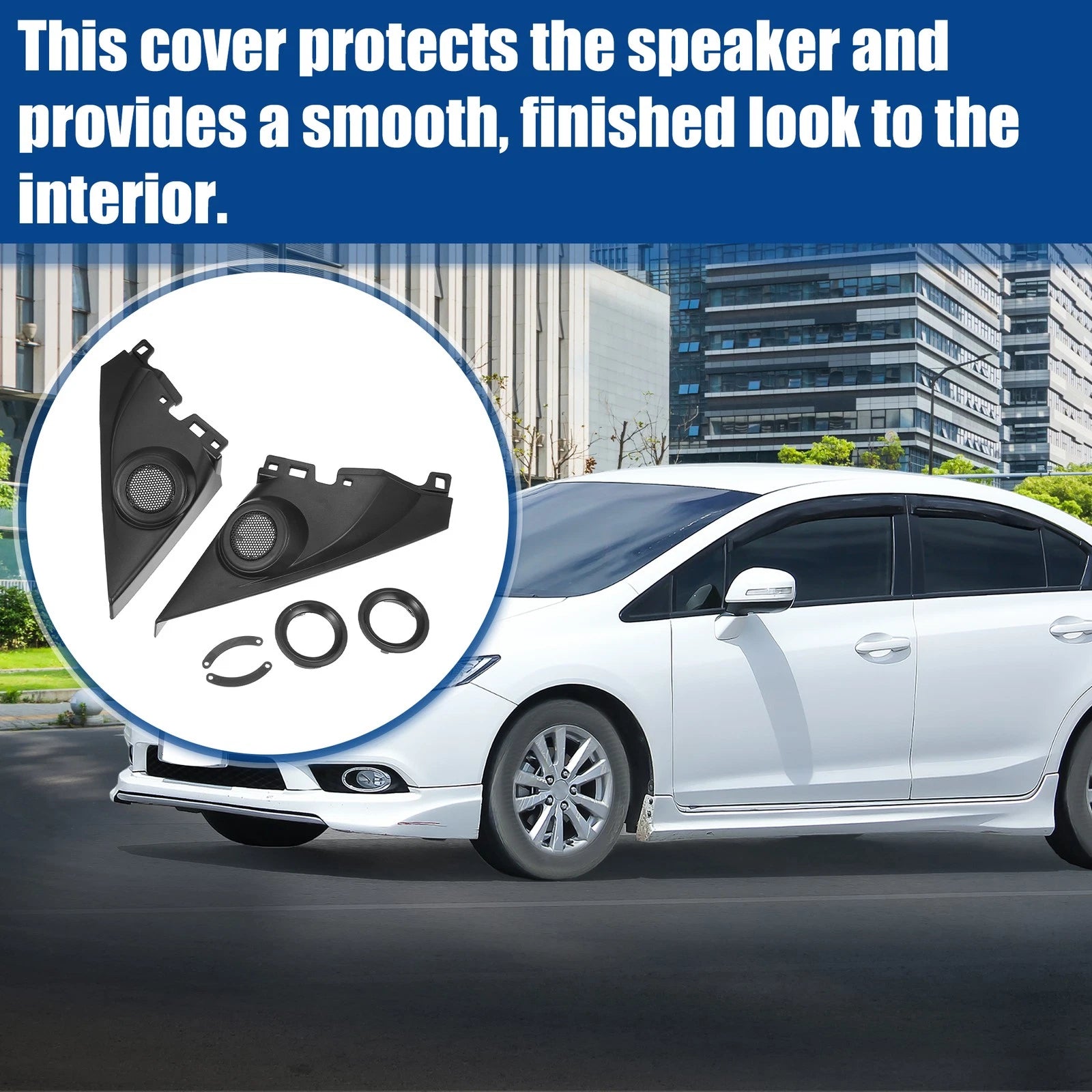 1 Pair Tweeter Speaker Panel Cover Trim for Honda Civic (2016–2019)