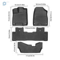 Set of 4 TPE Rubber Black All Weather Floor Mats for Acura MDX (2014–2020)