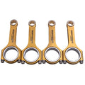 Set of 4 Titanizing Connecting Rods with ARP 2000 Bolts for Mitsubishi 4B11 4B11T