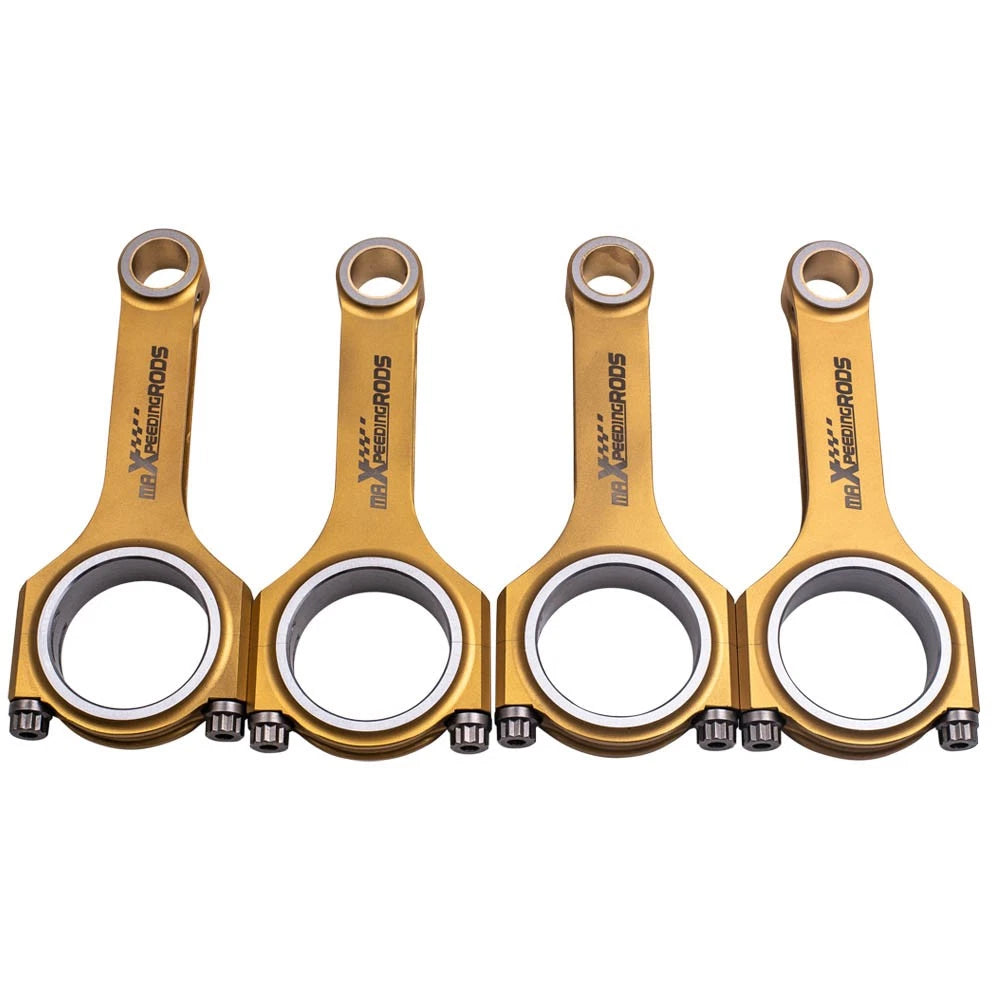 Set of 4 Titanizing Connecting Rods with ARP 2000 Bolts for Mitsubishi 4B11 4B11T