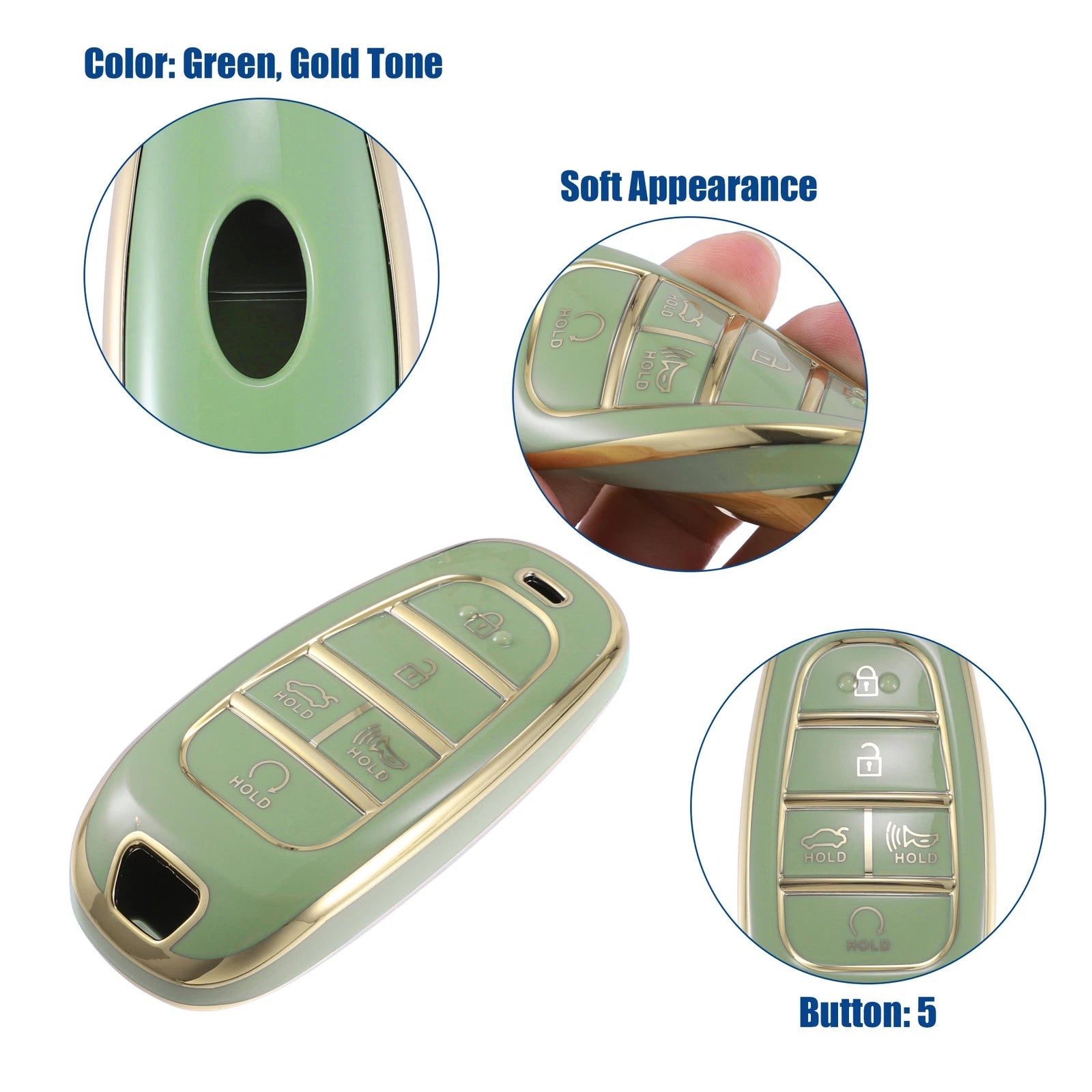 TPU Keyless Entry Remote Key Fob Cover for Hyundai Tucson (2016–2022)
