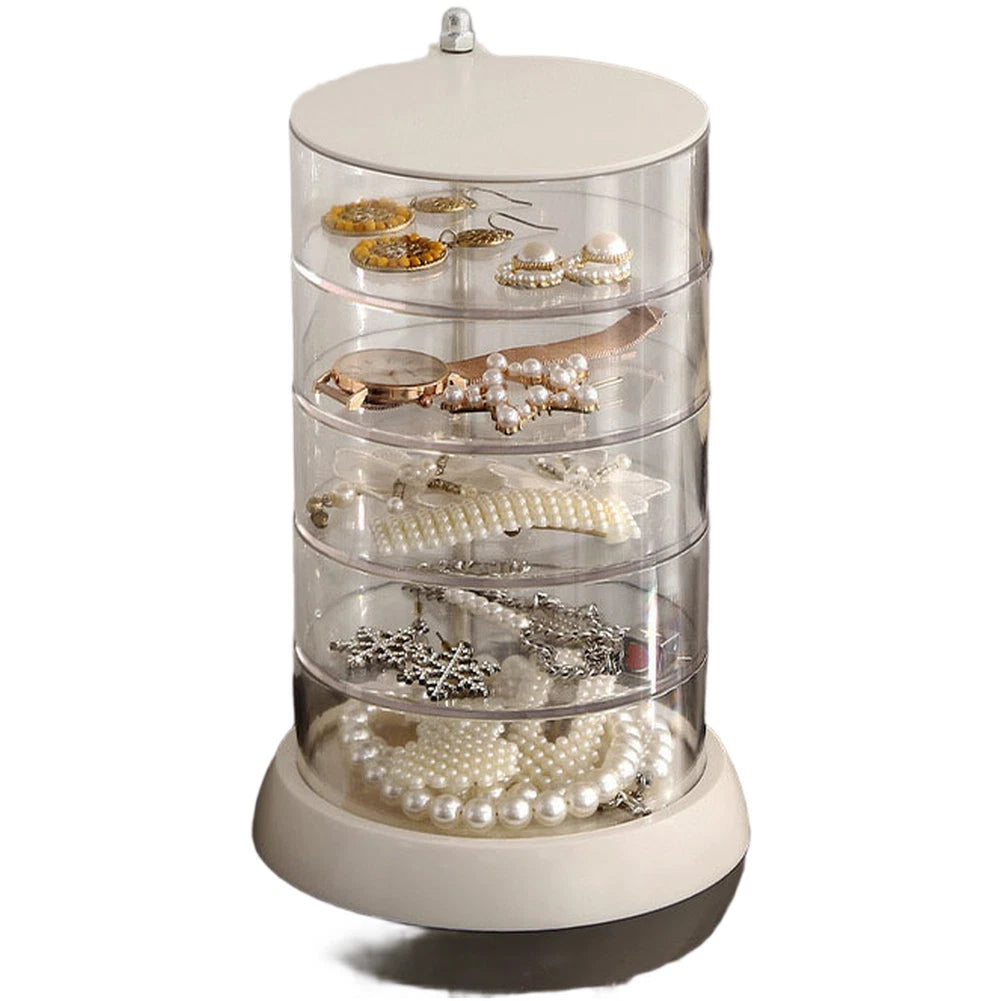 360 Degree Rotating Organizer Box for Jewelry and Makeup Tools