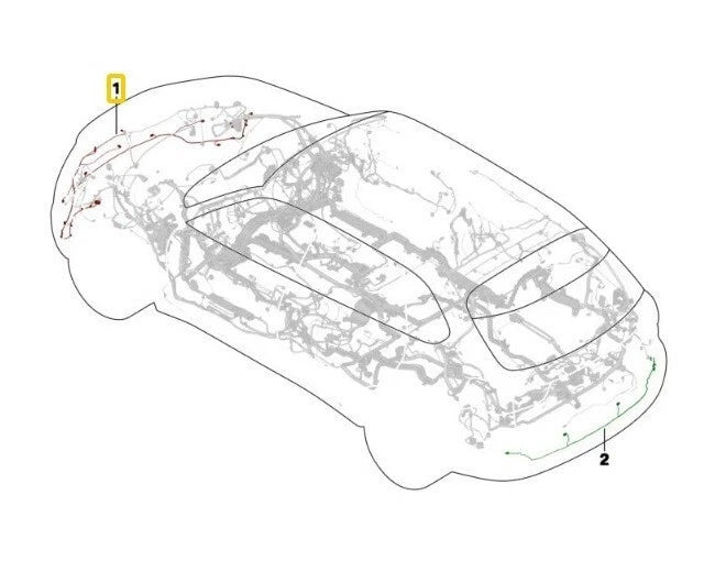 Genuine OEM Body Wiring Harness for BMW X5 F15 X6 F16 (2014–2019)