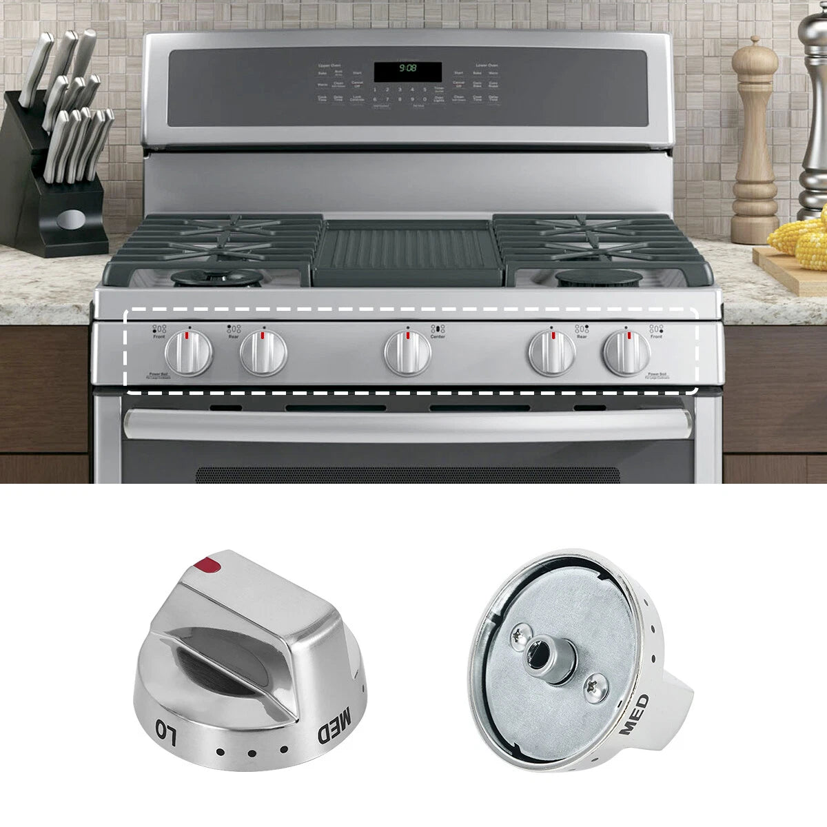 Range Burner Control Knob for Samsung (DG64-00473A, AP5917439)