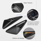 Matte Carbon Fiber ABS Side Camera Decor Cover Trim for Tesla Model 3 & Y (2017-2024)